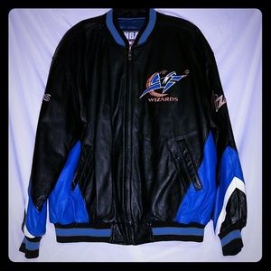 Leather vintage wizards jacket